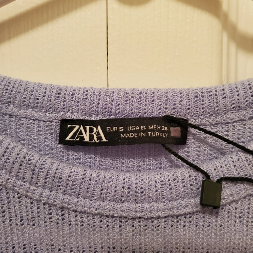 NWT Zara Lavender Long Sleeve Crop Top - Picture 4 of 10